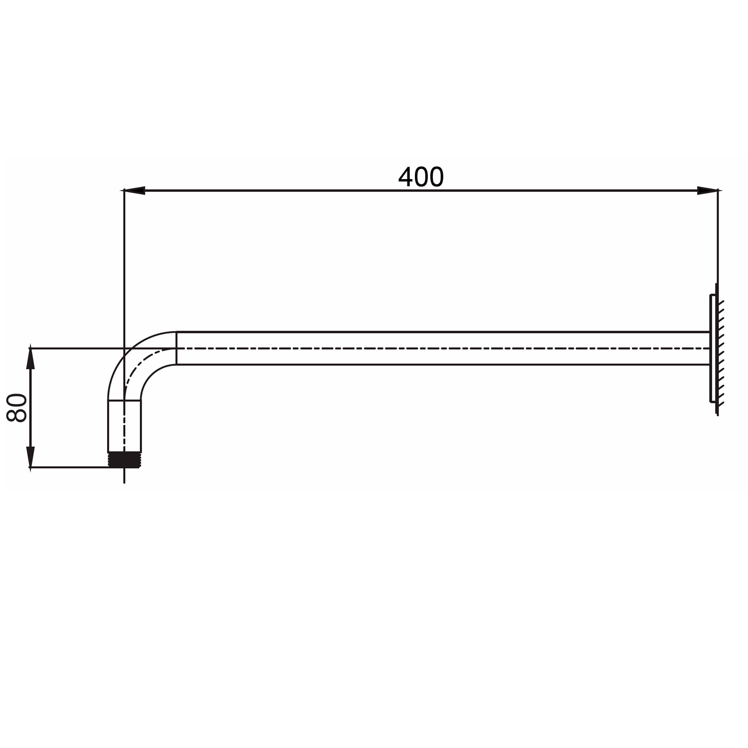 BRACCIO-DOCCIA-PARETE-LEVANTE-ORO - immagine 3