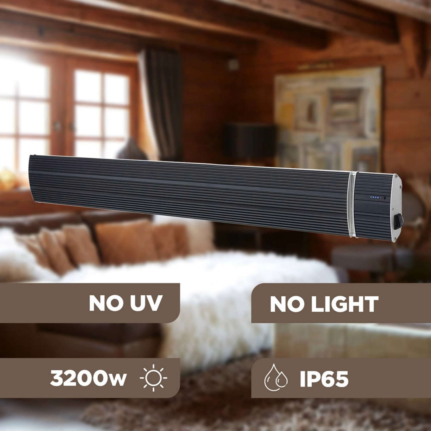 CALORE-NERO-3200-WIFI-6 - SINED | Docce in piscina | Lettini da giardino | Caminetti elettrici! Infrarossi
