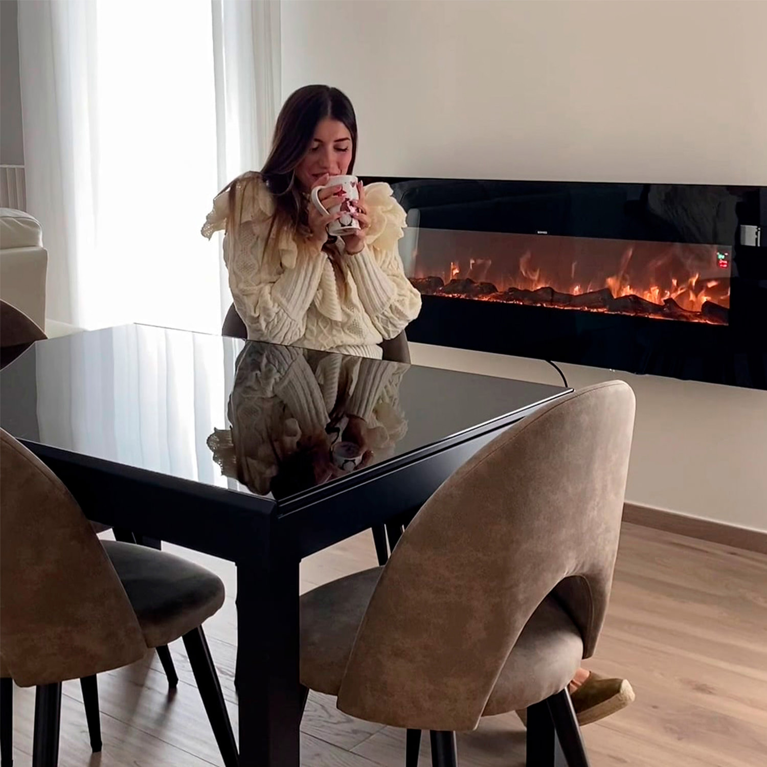 CAMINETTO-PARETE-APRICA-2 - SINED | Docce in piscina | Lettini da giardino | Caminetti elettrici! Infrarossi