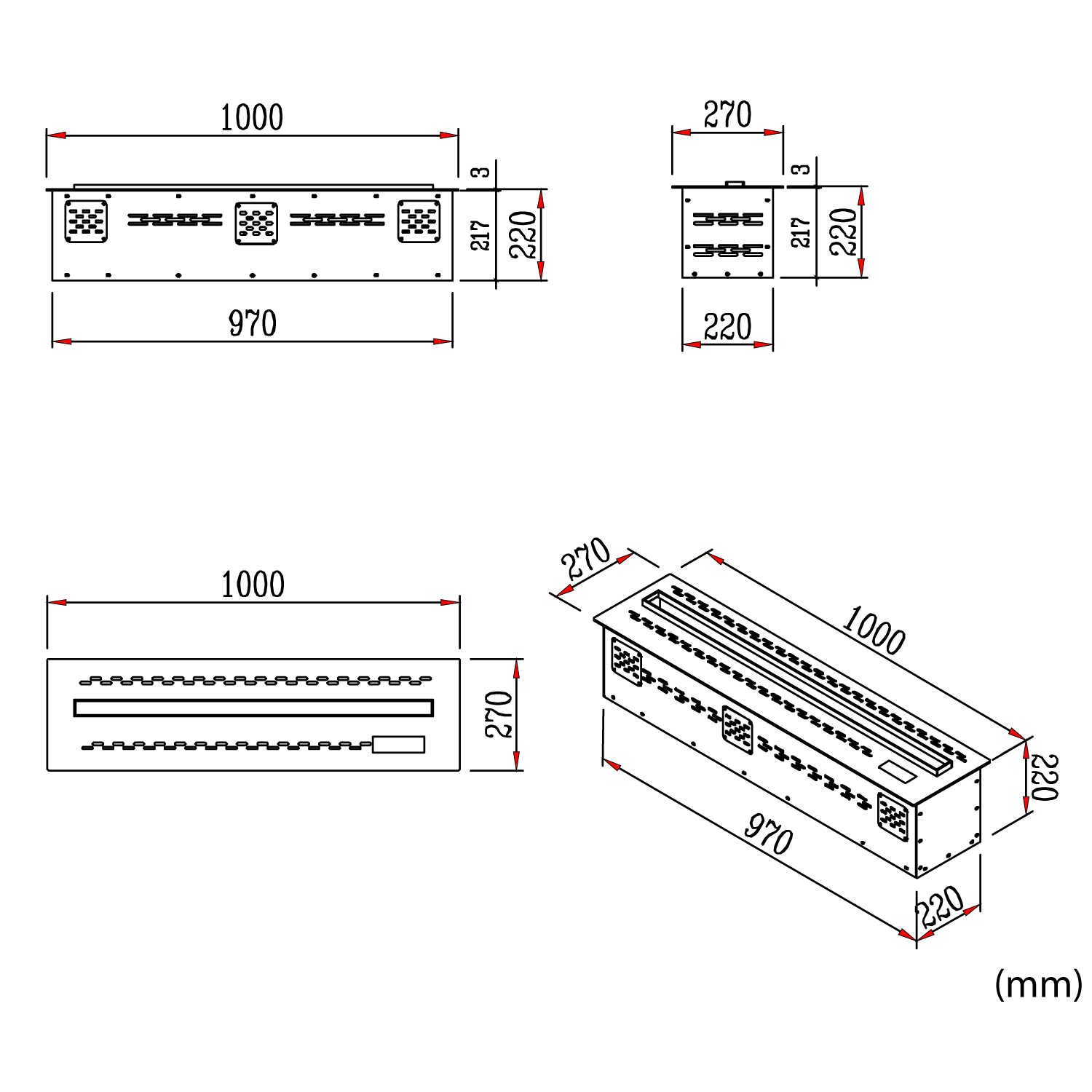 CAMINETTO-RESIA-100 - SINED | Docce in piscina | Lettini da giardino | Caminetti elettrici! Infrarossi