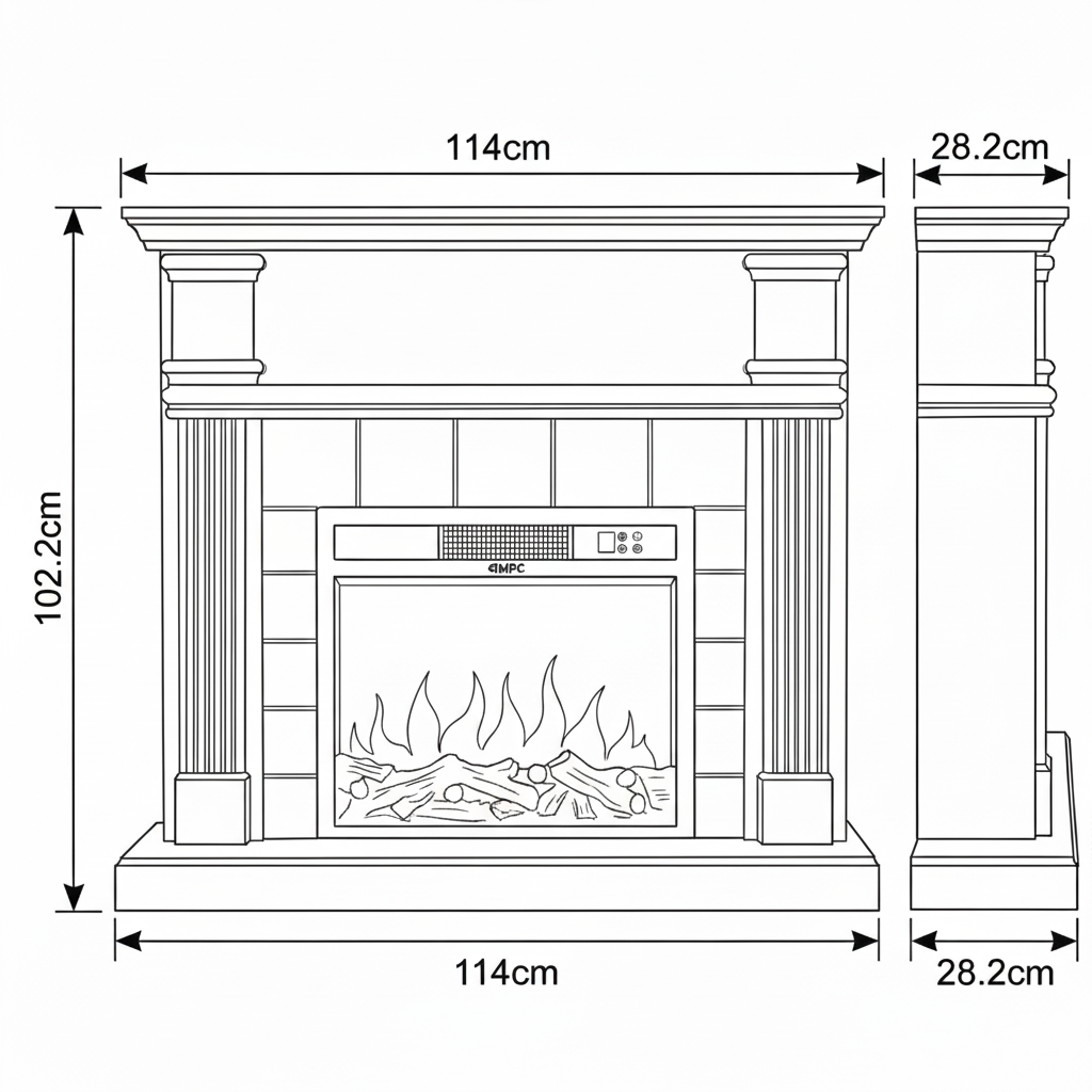 CAMINO-CALDERA-NERO - SINED | Docce in piscina | Lettini da giardino | Caminetti elettrici! Infrarossi