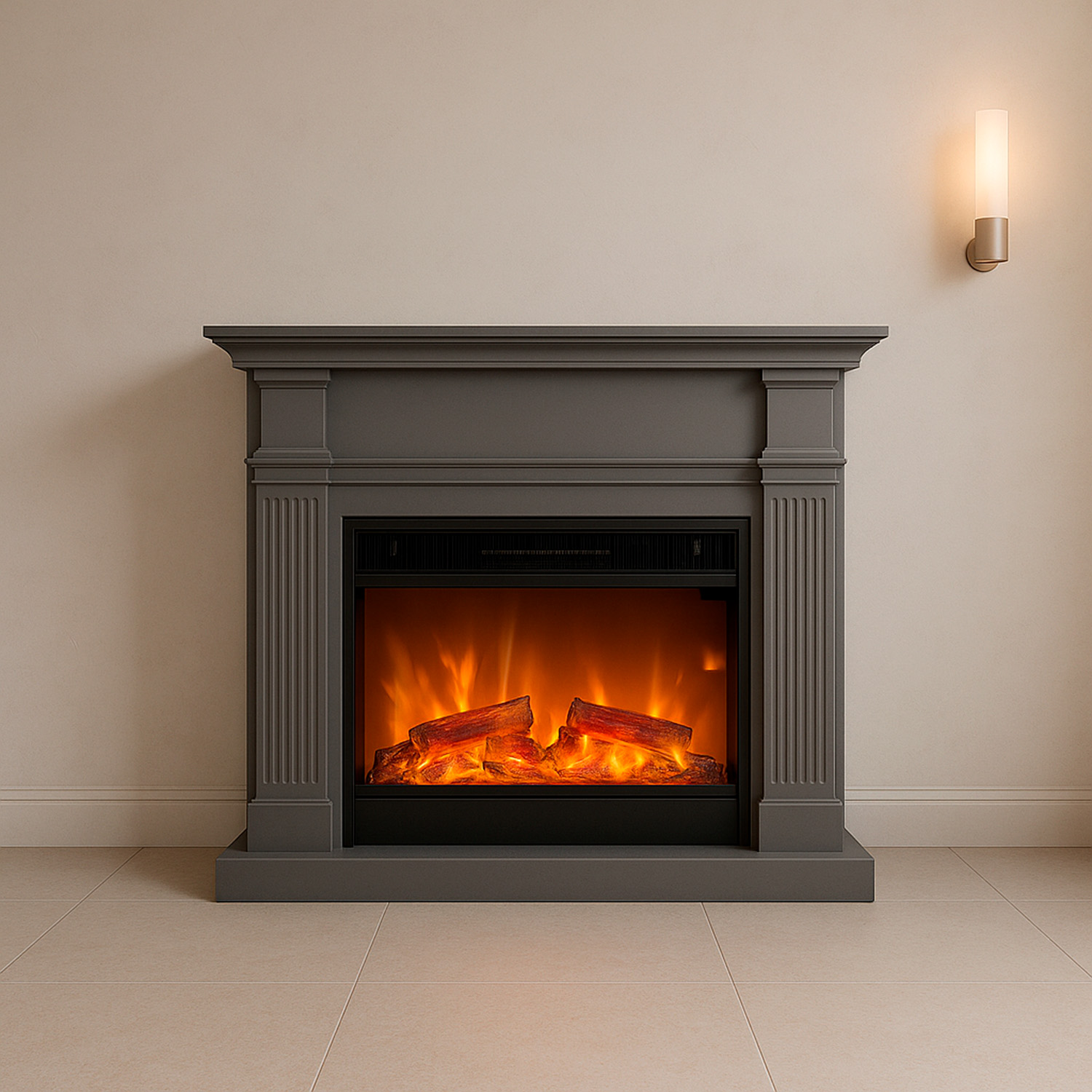 CAMINO-CALDERA-XXL-GRIGIO-2 - SINED | Docce in piscina | Lettini da giardino | Caminetti elettrici! Infrarossi