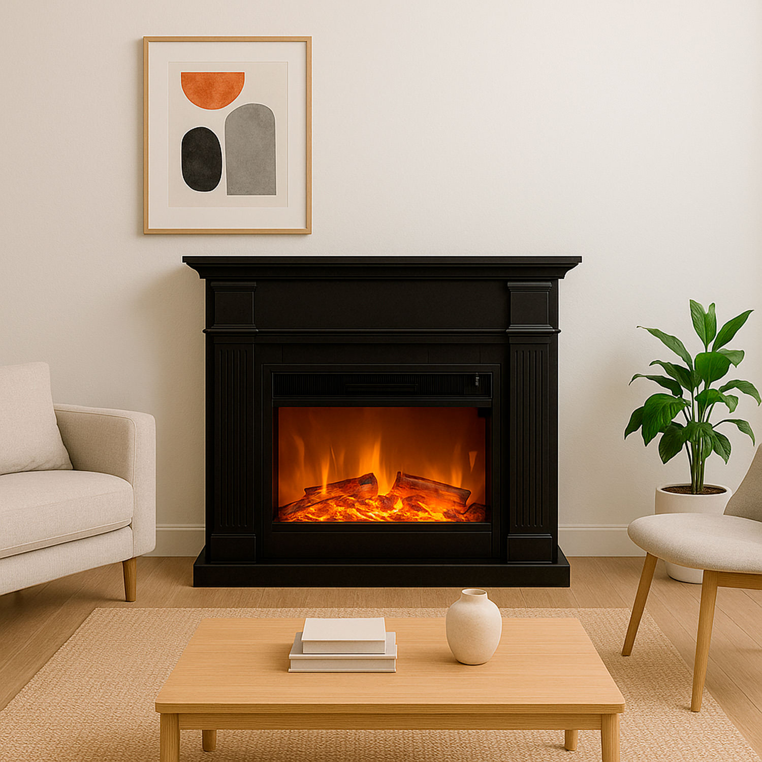 CAMINO-CALDERA-XXL-NERO-3 - SINED | Docce in piscina | Lettini da giardino | Caminetti elettrici! Infrarossi