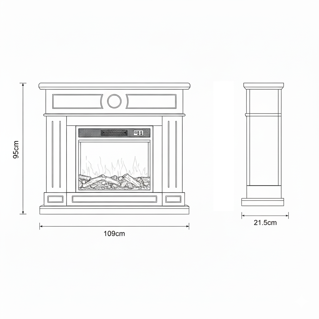 CAMINO-LIPARI-NERO - SINED | Docce in piscina | Lettini da giardino | Caminetti elettrici! Infrarossi