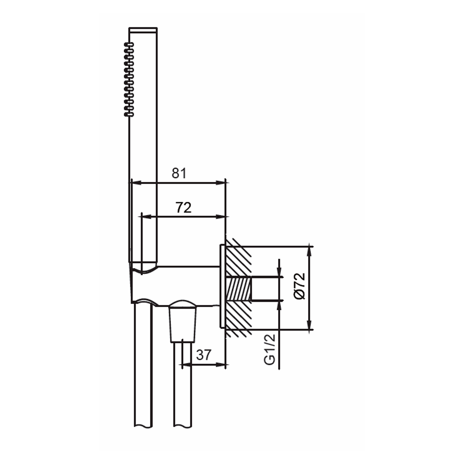 DOCCETTA-FLESSIBILE-MURO-LEVANTE-ORO-ROSA - SINED | Docce in piscina | Lettini da giardino | Caminetti elettrici! Infrarossi