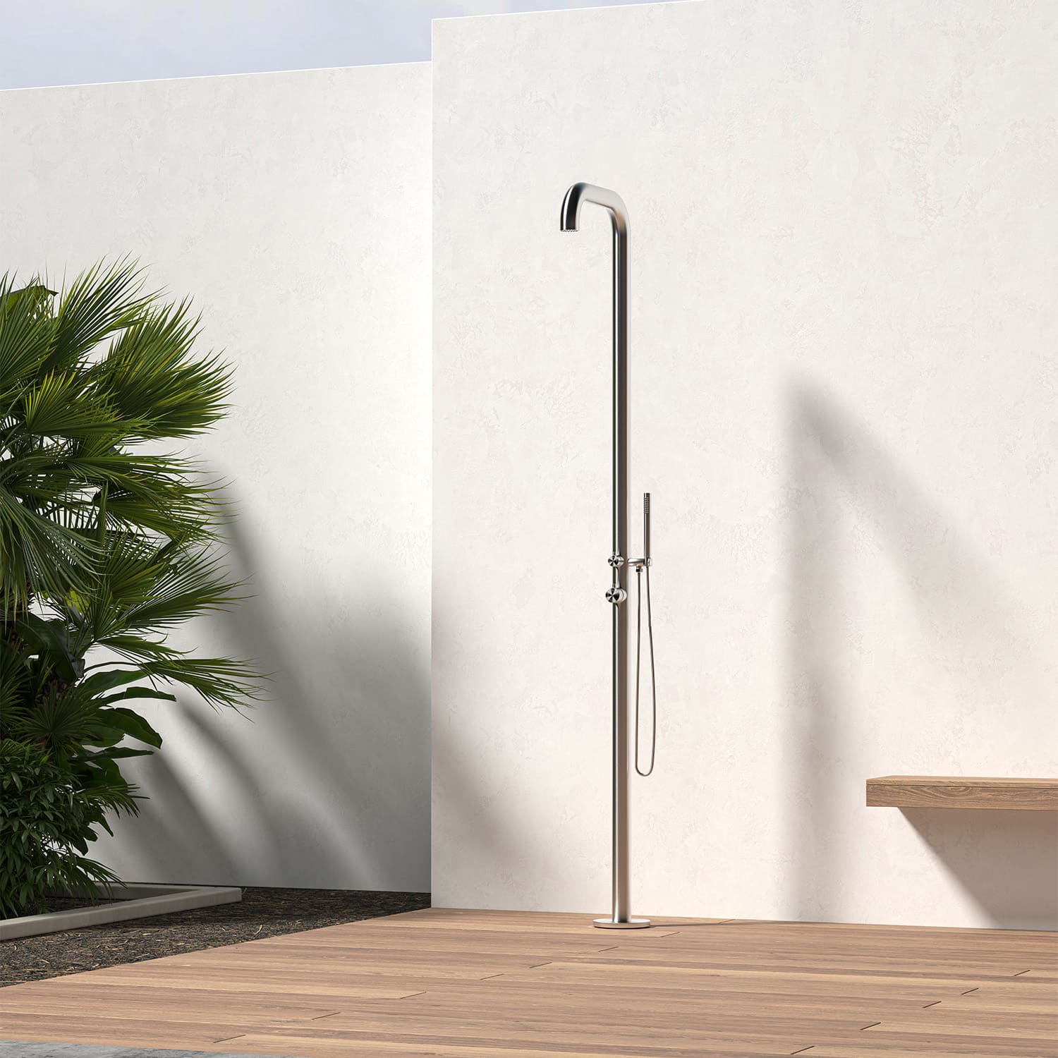 Duchas-de-piscinas-con-ducha-de-manojpg - SINED | Docce in piscina | Lettini da giardino | Caminetti elettrici! Infrarossi