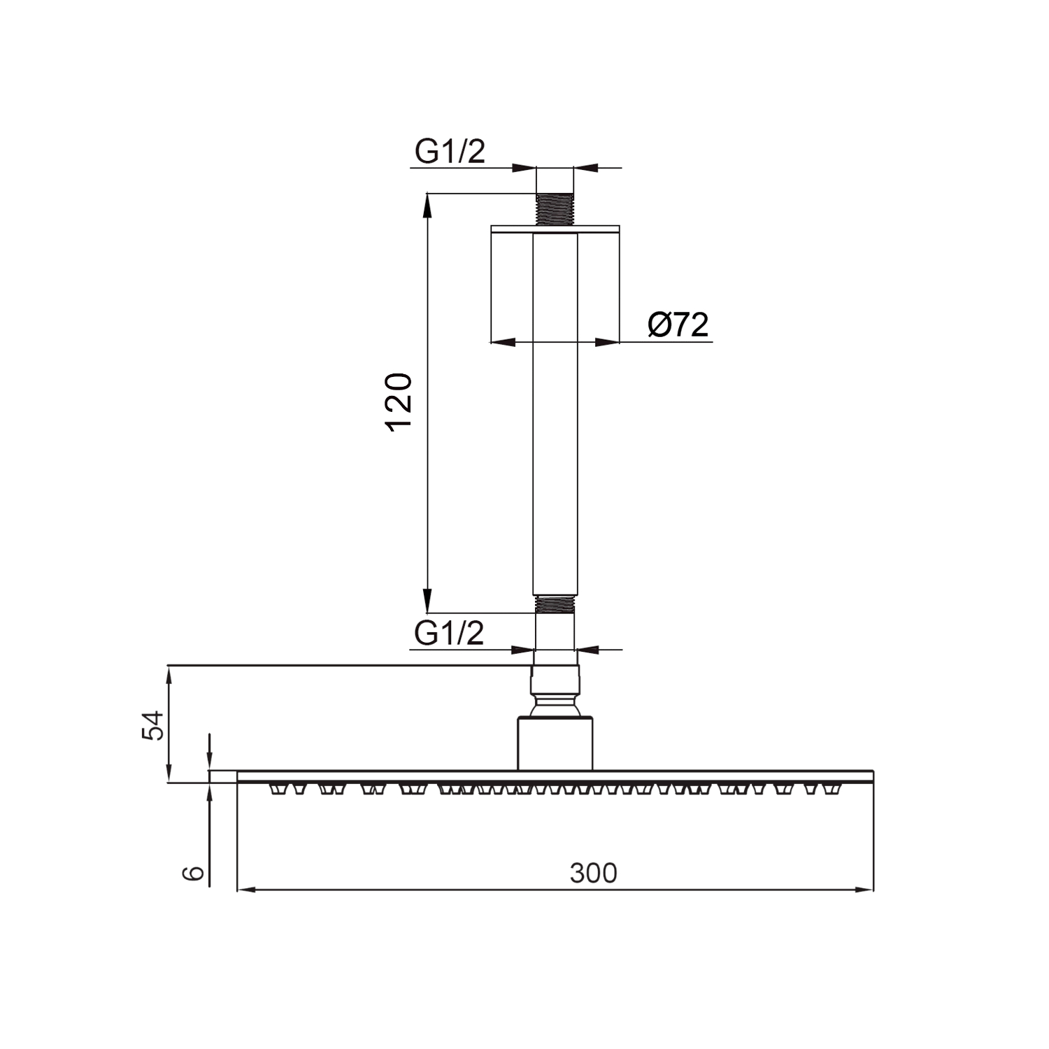 KIT-SOFFITTO-SOFFIONE-LEVANTE-CORTO-30-INOX KIT-SOFFITTO-SOFFIONE-LEVANTE-CORTO-30-INOX - immagine 3