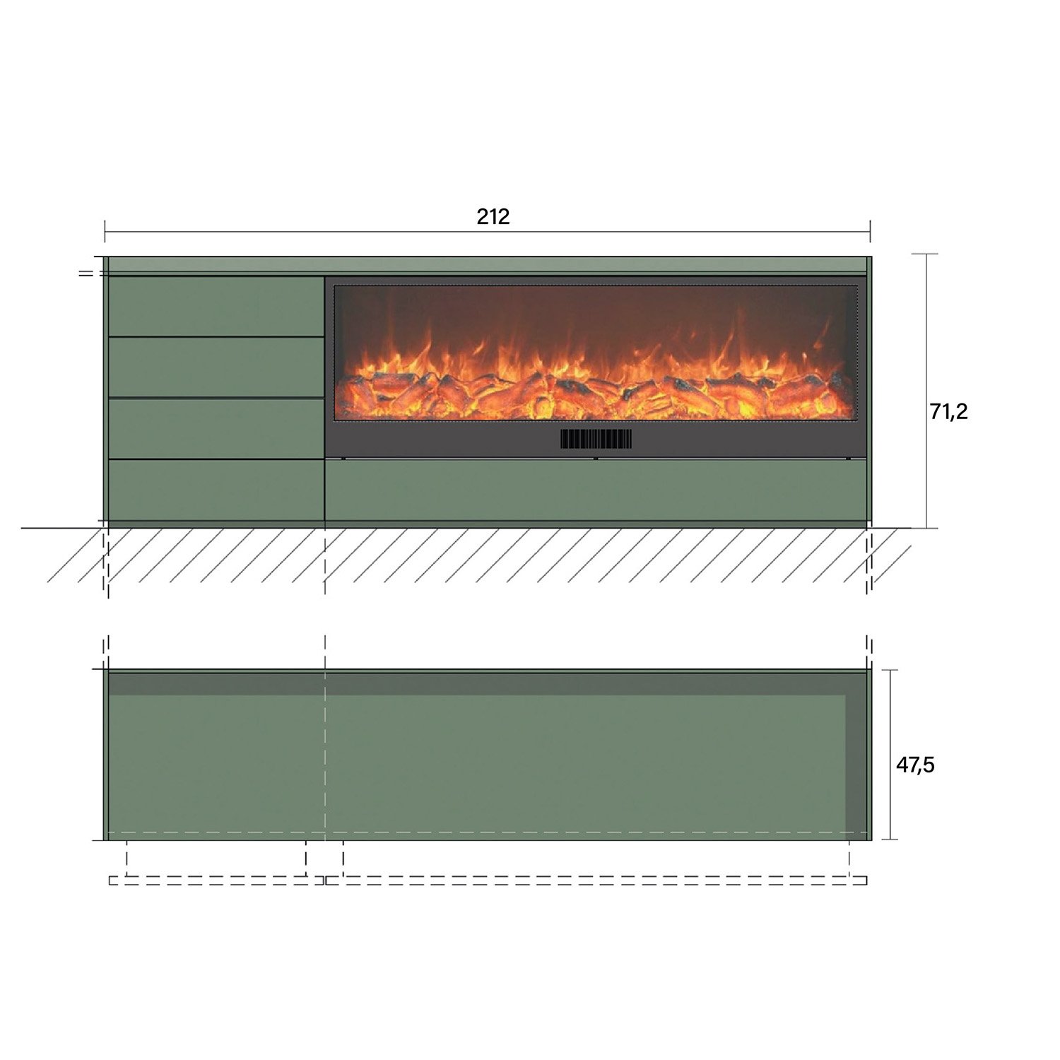 MOBILE-CAMINO-SEREGNO-VULTURE - SINED | Docce in piscina | Lettini da giardino | Caminetti elettrici! Infrarossi