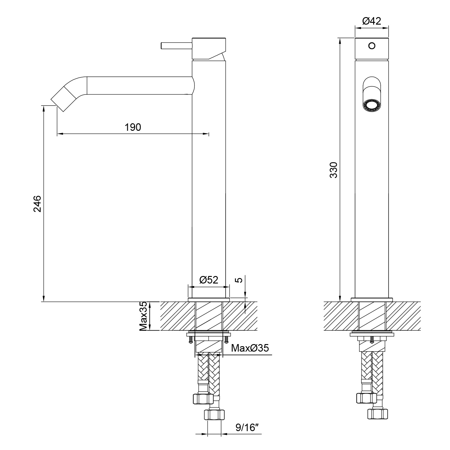 RUBINETTO-LAVABO-LEVANTE-ALTO-ORO RUBINETTO-LAVABO-LEVANTE-ALTO-ORO - immagine 3