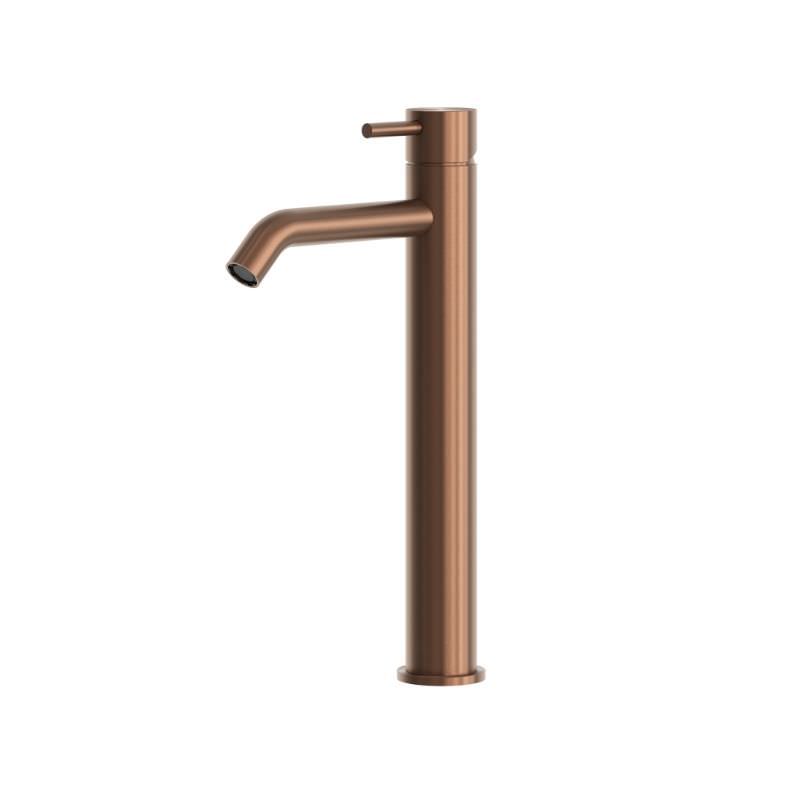 RUBINETTO-LAVABO-LEVANTE-ALTO-ORO-ROSA - immagine 2