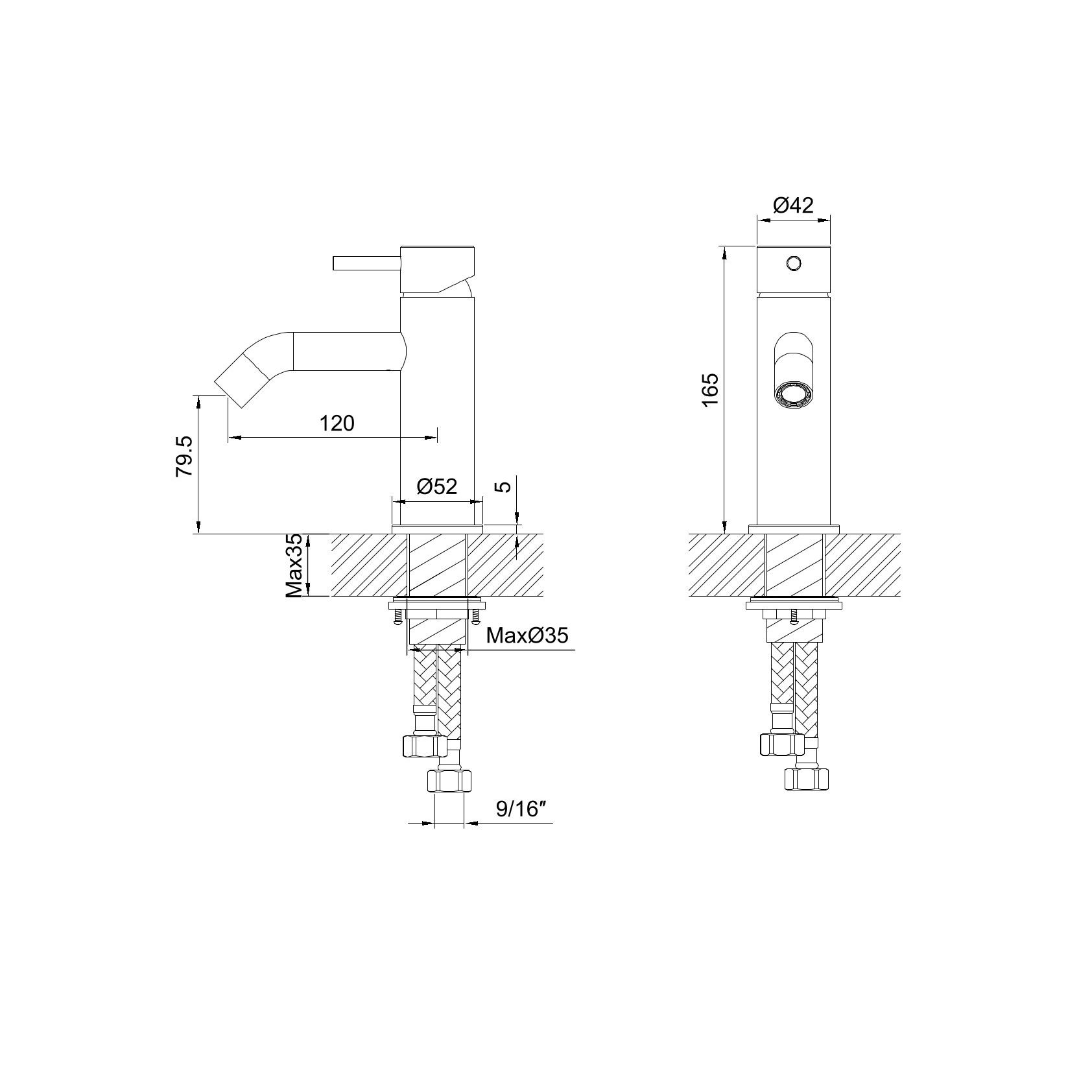 RUBINETTO-LAVABO-LEVANTE-BASSO-NERO RUBINETTO-LAVABO-LEVANTE-BASSO-NERO - immagine 3