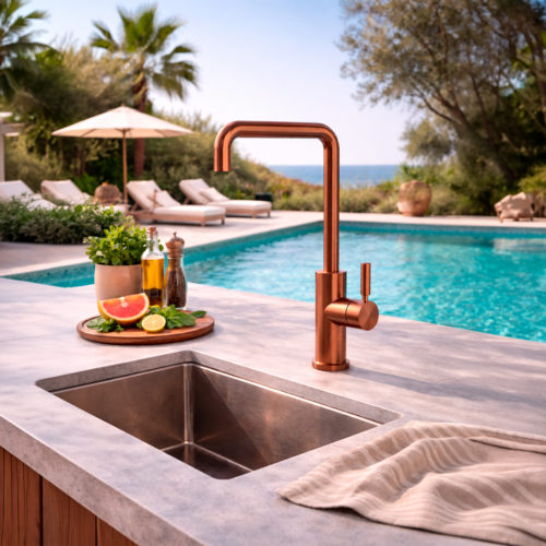 RUBINETTO-LAVELLO-LEVANTE-QUADRO-ORO-ROSA
