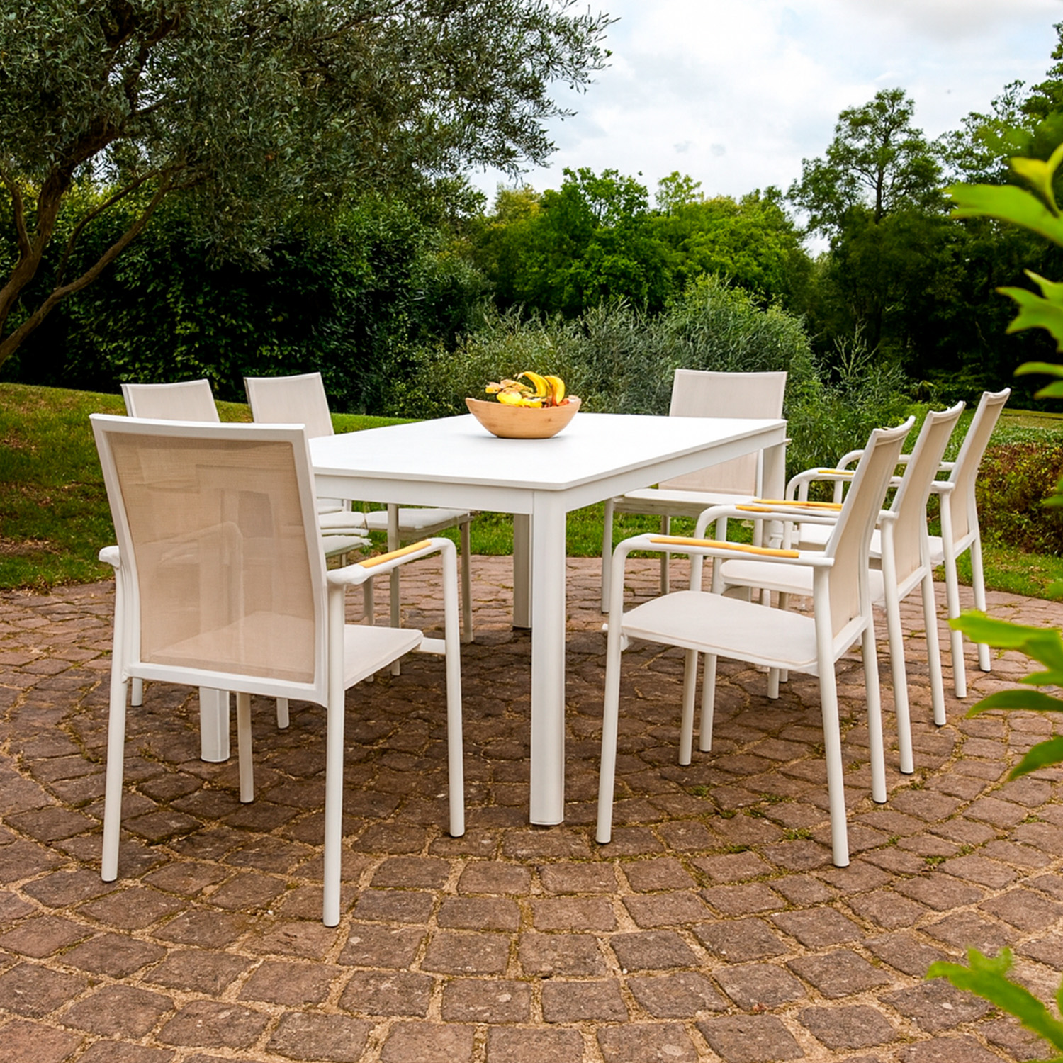 SEDIA-GIARDINO-CHIERI-BIANCA-2 - SINED | Docce in piscina | Lettini da giardino | Caminetti elettrici! Infrarossi