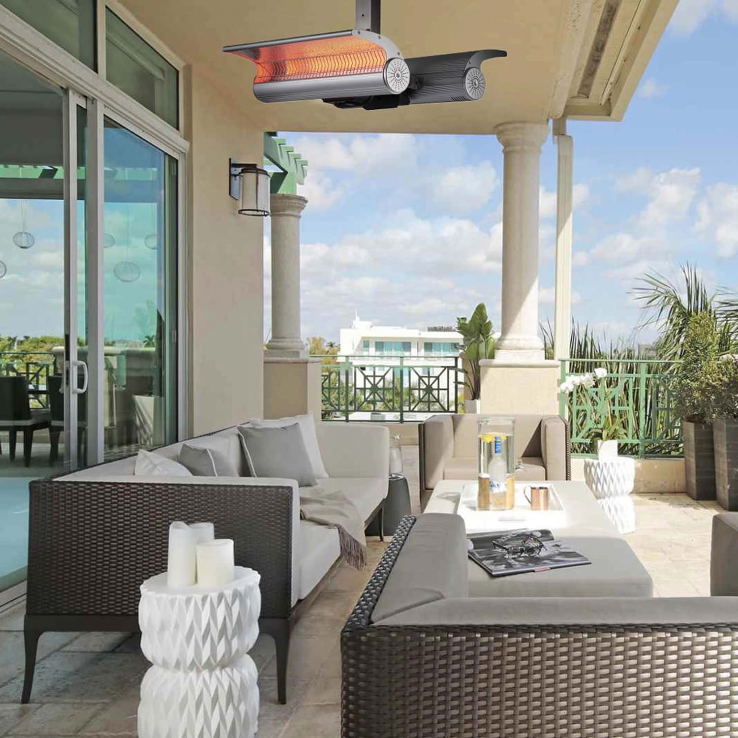 STAFFE-GEMELLE-RISCALDATORE-3 - SINED | Docce in piscina | Lettini da giardino | Caminetti elettrici! Infrarossi